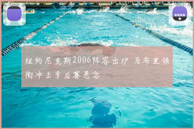纽约尼克斯2006阵容出炉 马布里领衔冲击季后赛悬念